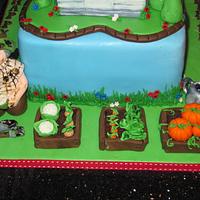 Greenhouse gardening cake 
