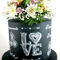  Wedding blackboard cake