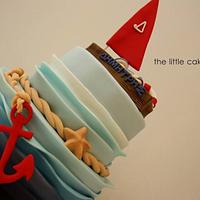 Nautica Themed Christening cake
