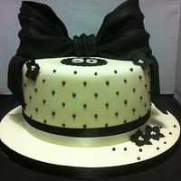 Large bow birthday cake