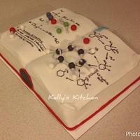 Chemistry text book cake