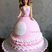 21st birthday doll cake 