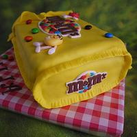 m&m's cake