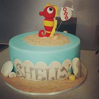 Seahorse Birthday Cake