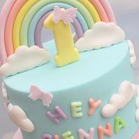 Hey Duggee themed 1st birthday cake 