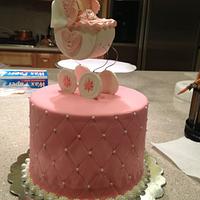stroller baby shower cake 