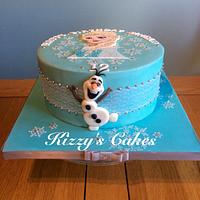 Handpainted Elsa cake