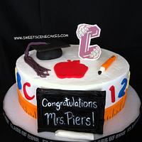 December Masters in Education graduation cake