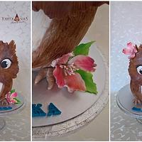 Sweet owl cake