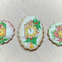 Happy new year - hand painted new year gingerbread