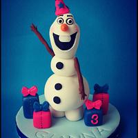Olaf the Snowman cake topper from "Frozen"