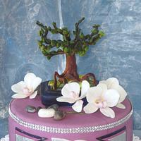 Bonsai with orchids