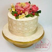 Raspberry Wedding Cake