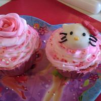 Hello Kitty themed birthday cake