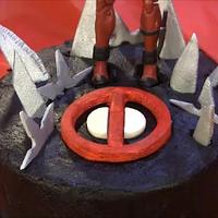 Deadpool Ninja Weapons Cake