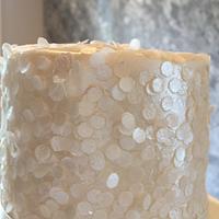 White on Ivory edible sequins 