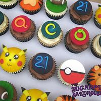21st Birthday Cupcakes - Pokemon, Football, Dinosaurs & More!