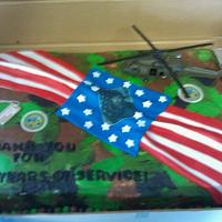 Army retirement cake