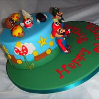 Super Mario Brothers Multi Character Birthday Cake