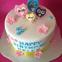 "Owl be loving you" birthday cake