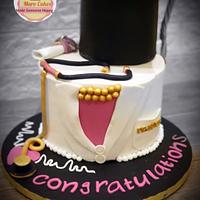 Elegant Doctor graduation cake 