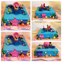 Under the sea!! Little Mermaid Birthday cake 