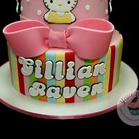 Hello Kitty Candy Stripes Cake