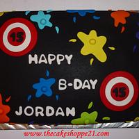 paintball themed cake
