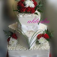 "Curly" wedding cake