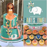 Teal and Peach baby shower!