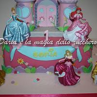 Princesses castle cake