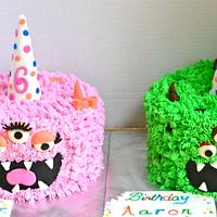Twin Monster Cakes