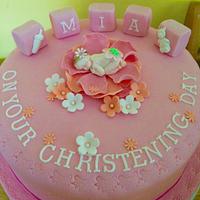 Christening cake for Mia 