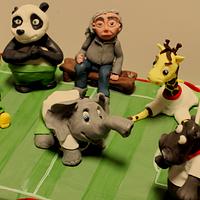 Animal football cake