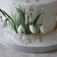 Snowdrop 70th birthday cake