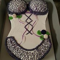 Bachelorette corset cake