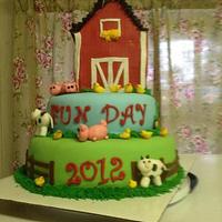 Fun day cake - farm theme