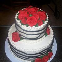 Red Roses Birthday Cake