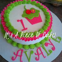 1st Birthday Cupcakes and Smash Cake BC Icing