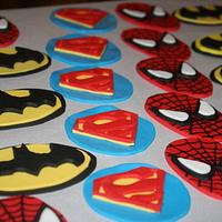 Super hero cupcake toppers