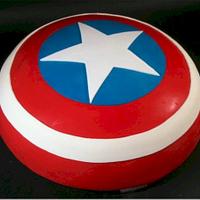 Captain America Shield Cake