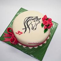 Cake with horses
