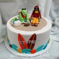 Gator & Seminole Beach Party Cake