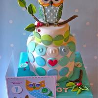 An Owl cake for Elliot