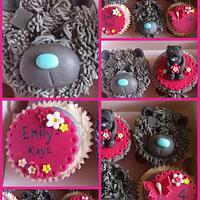 Tatty Teddy themed cupcakes for Emily