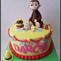 Curious George has a birthday picnic