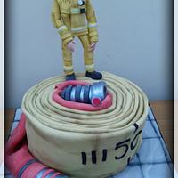 Firefighter cake