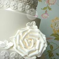 Geometric pattern wedding cake