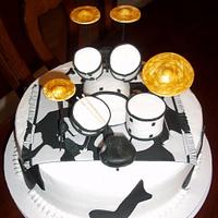 Drum set birthday cake