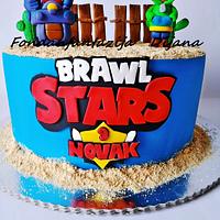 Brawl stars themed cake 